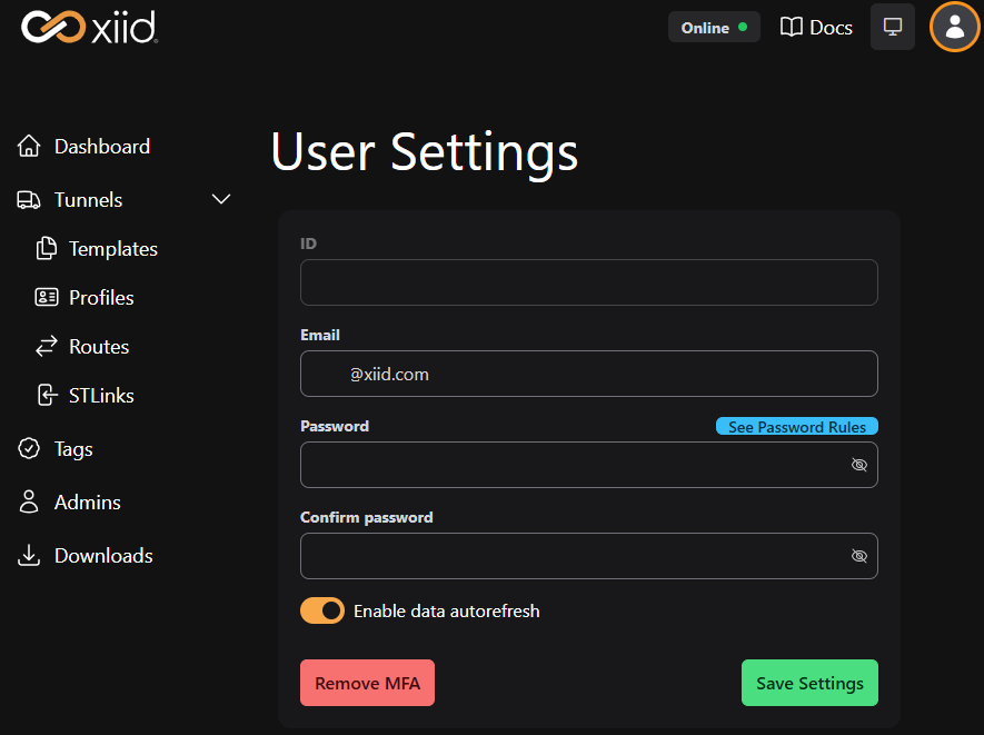 Settings View